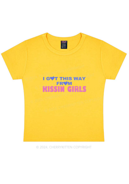 Kissin Girls Y2K Baby Tee Cherrykitten