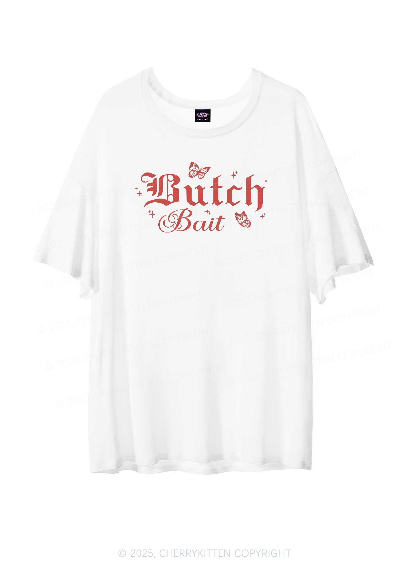Butch Bait Pride Y2K Sheer Boyfriend Tee Cherrykitten