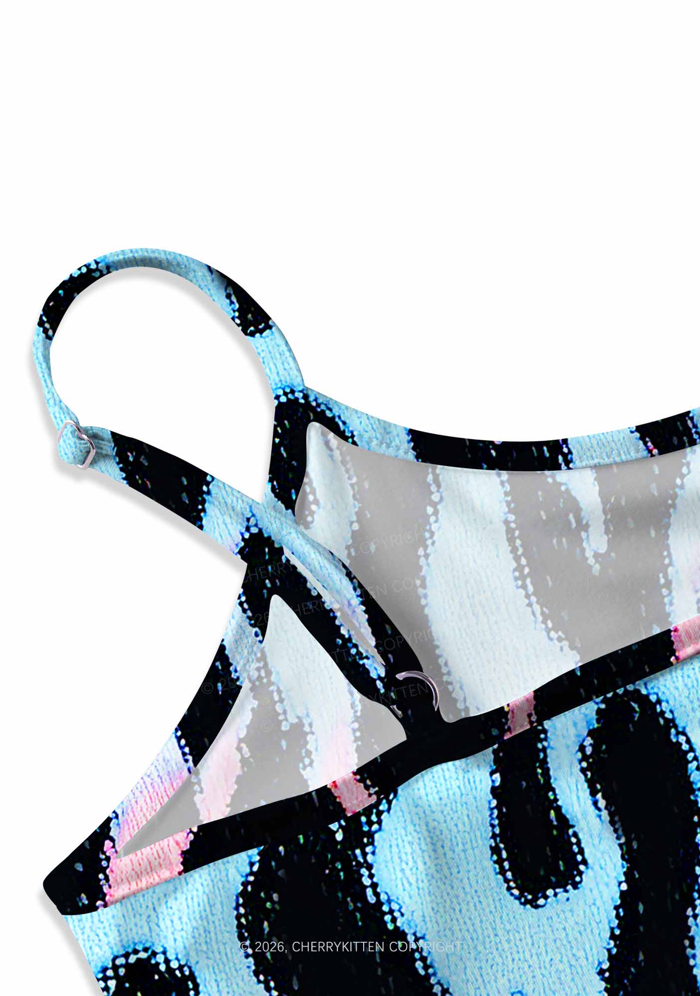 Trans Flame Pride Y2K Print Cami Crop Top Cherrykitten