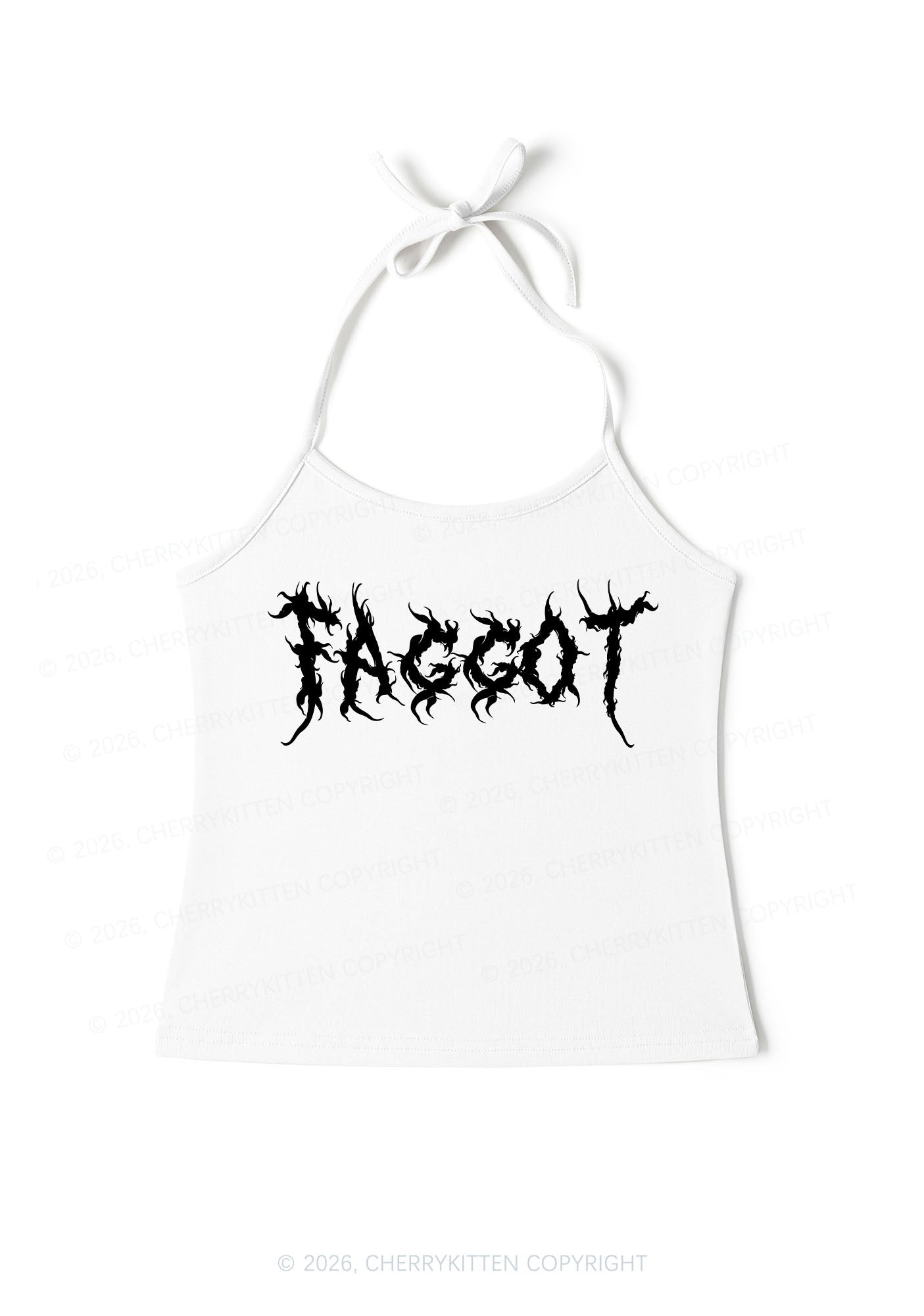 Punk Faggot Pride Y2K Halter Neck Cami Cherrykitten
