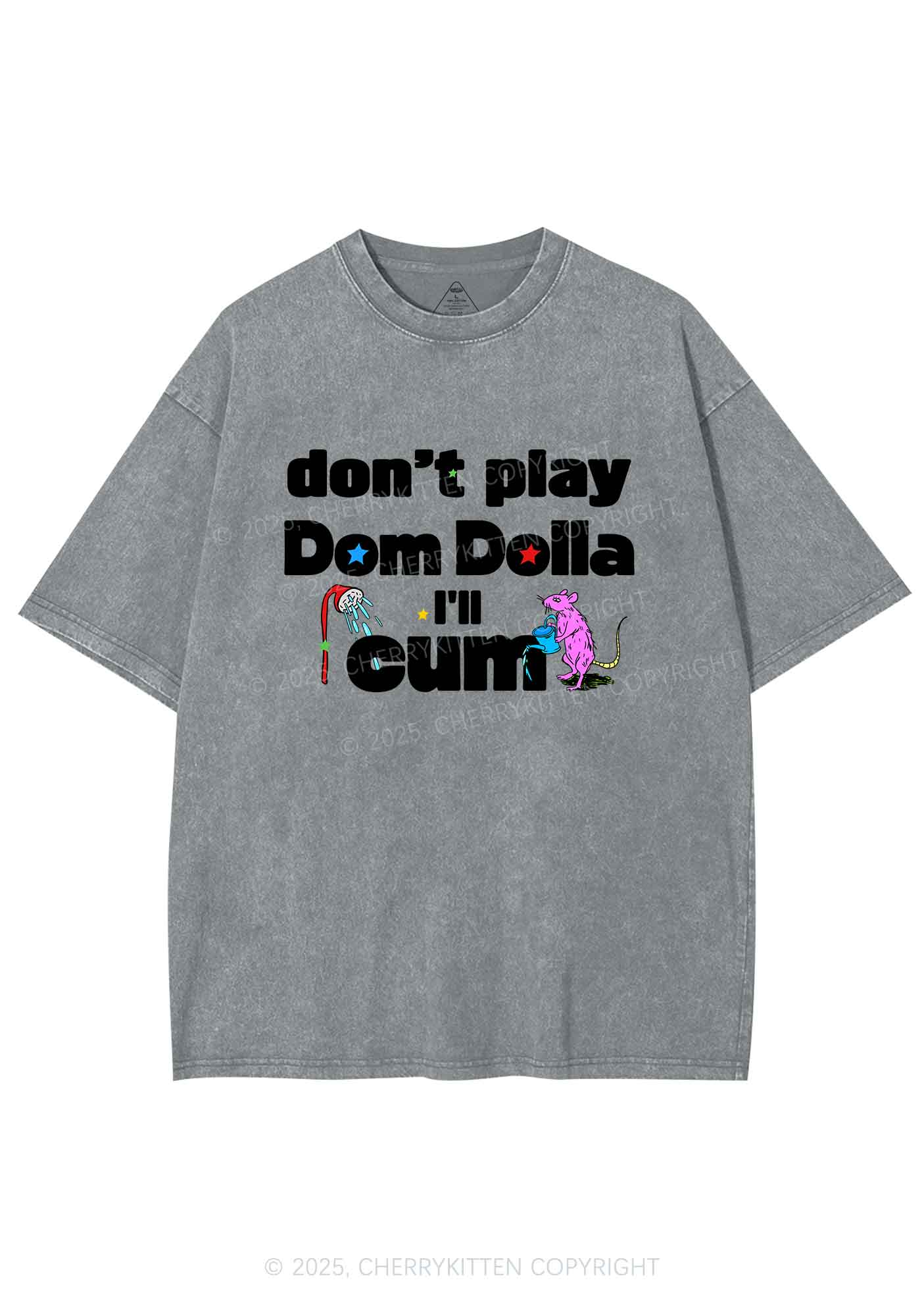 Do Not Play Dom Y2K Shirts Washed Tee Cherrykitten