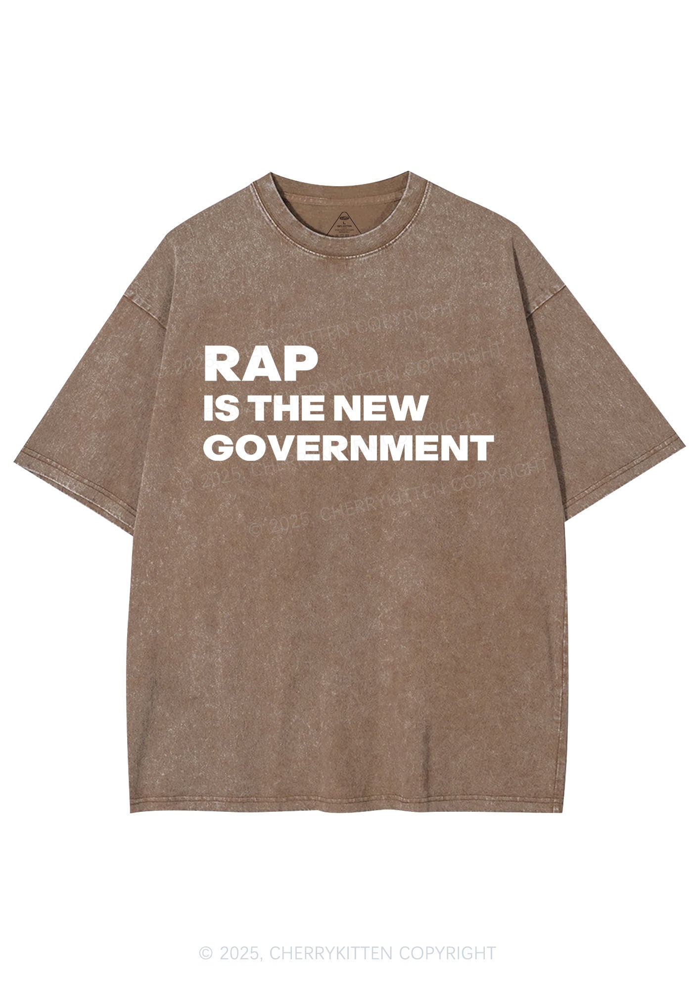 Rap Government Y2K Shirts Washed Tee Cherrykitten