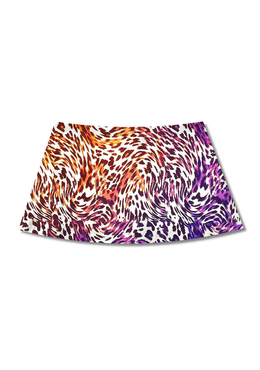 Lesbian Leopard Pride Y2K Print Mini Skirt Cherrykitten