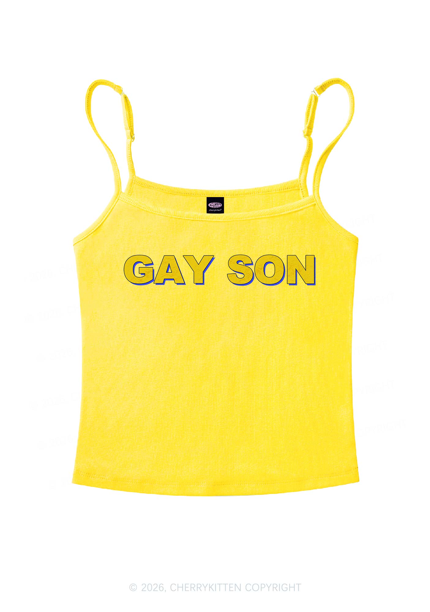 Gay Son Pride Y2K Spaghetti Strap Cami Cherrykitten
