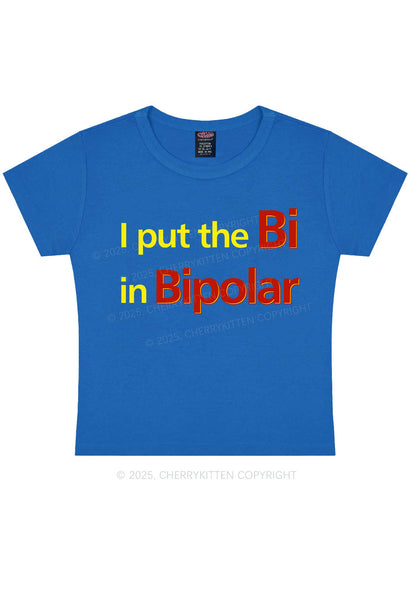 Bi In Bipolar Y2K Baby Tee Cherrykitten