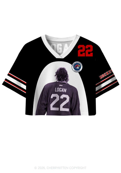Hockey Player JL Y2K Crop Sport Jersey Shirts Cherrykitten