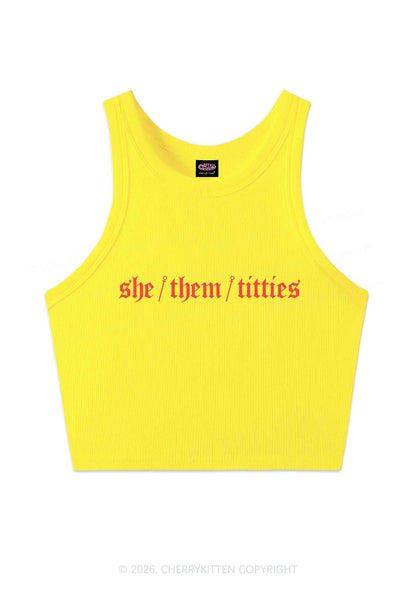 She Them Txtties Pride Y2K Crop Tank Top Cherrykitten