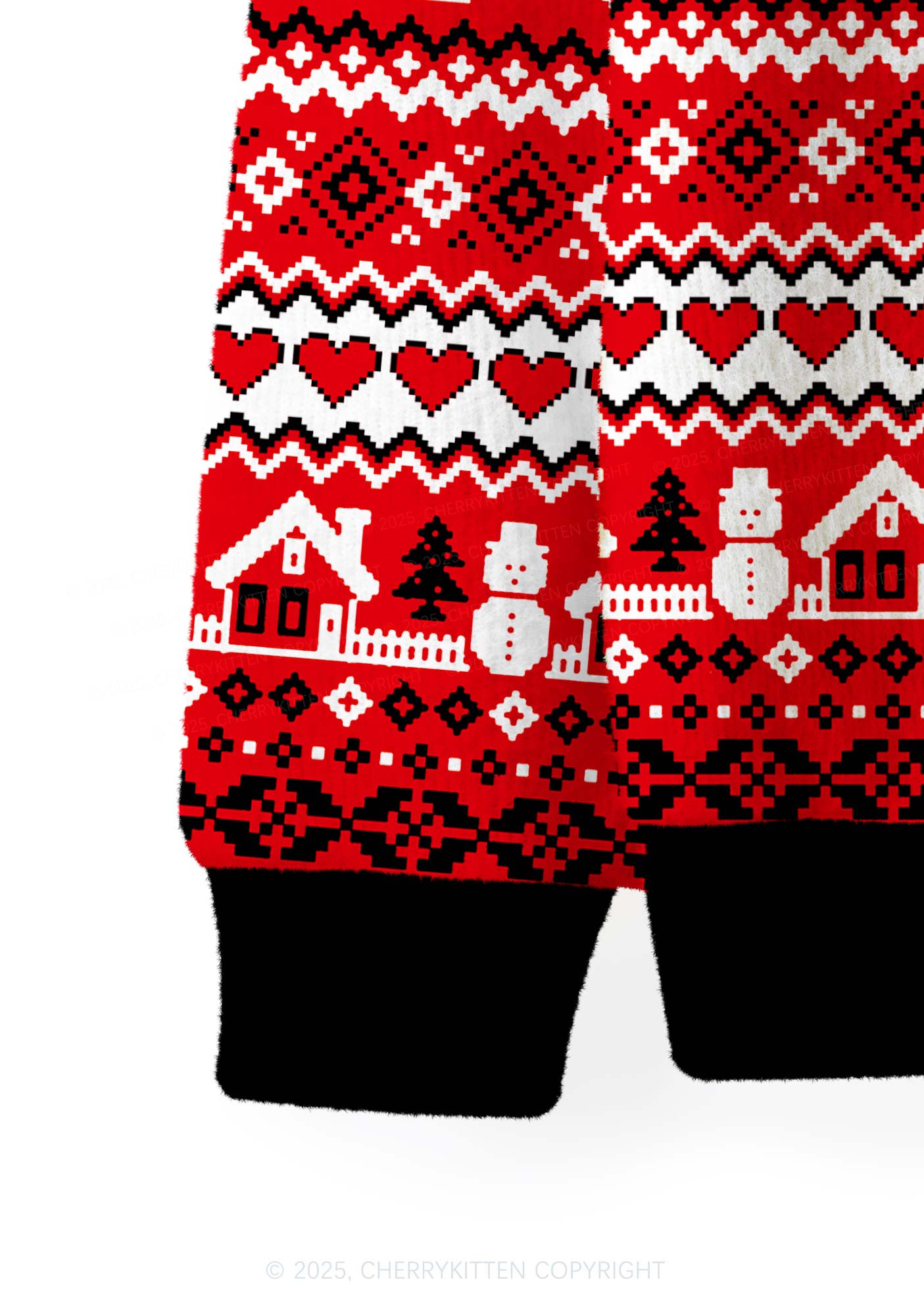 Great Mental Health Puxxy Y2K Christmas Cardigan Knit Sweatshirt Cherrykitten