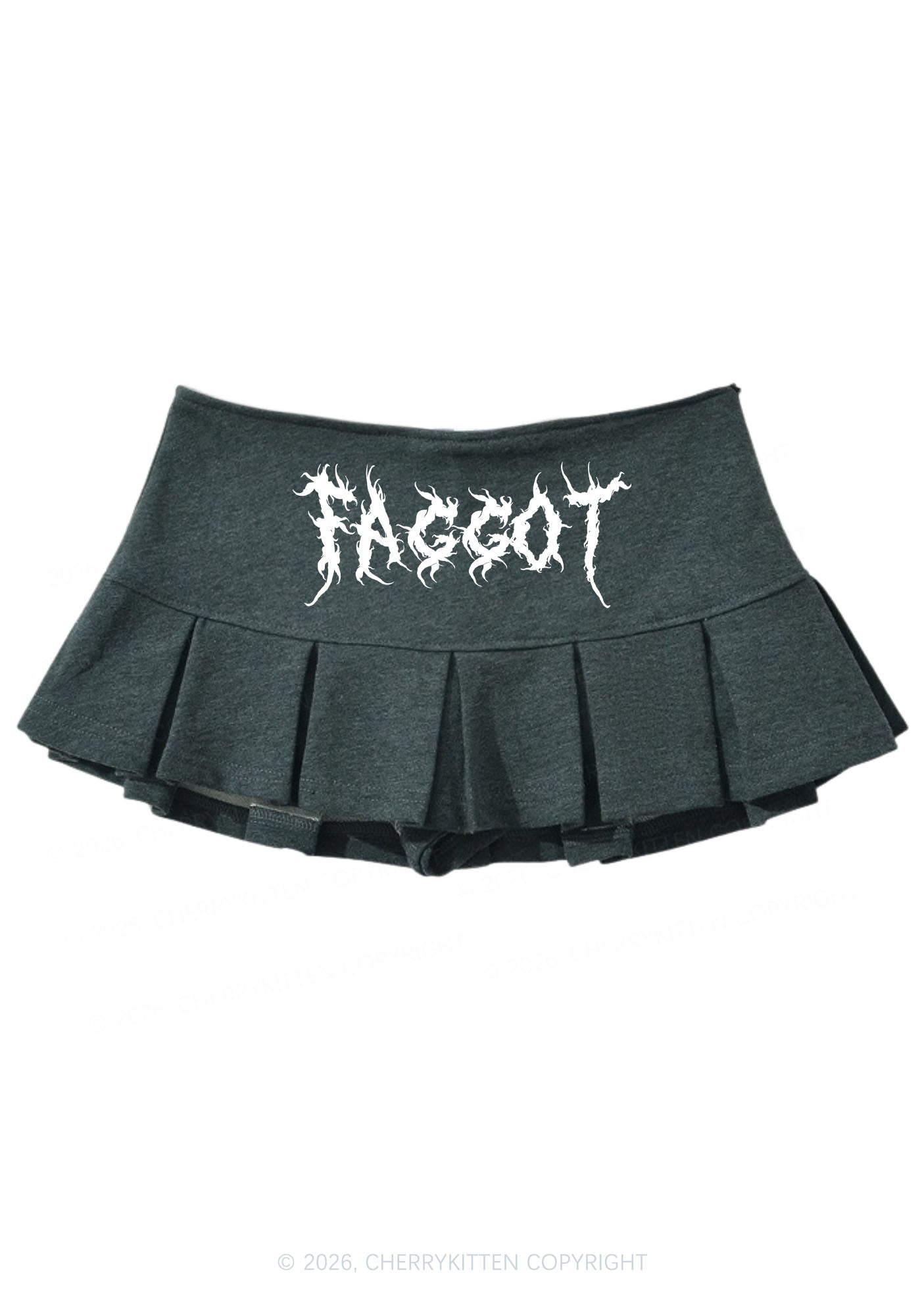 Punk Faggot Pride Y2K Mini Pleated Skirts Cherrykitten