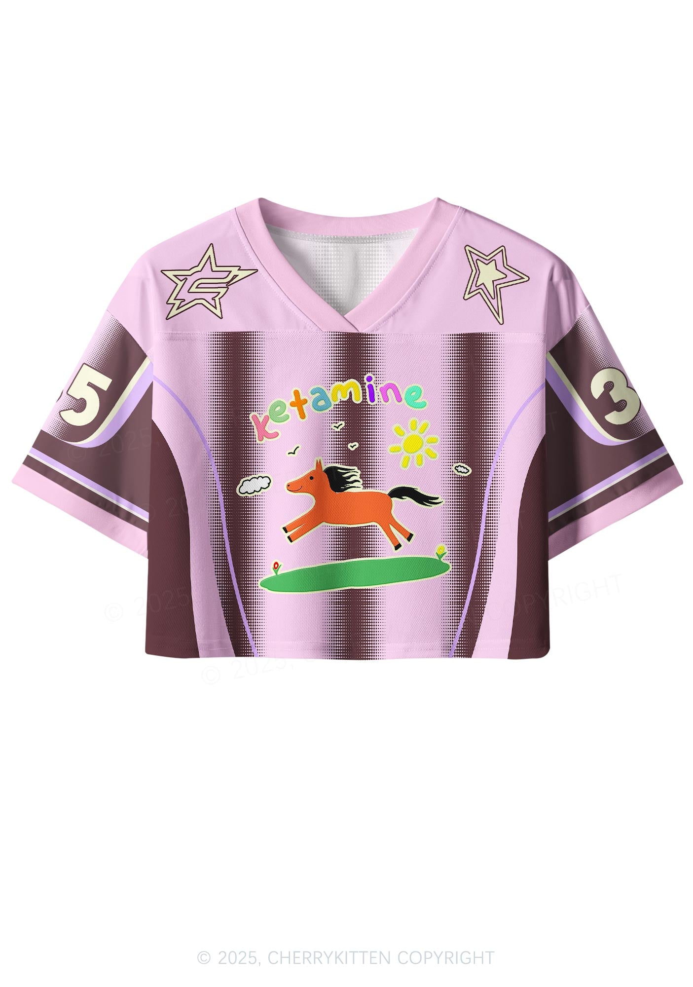 Custom Pink Pony Y2K Crop Sport Jersey Shirts Cherrykitten