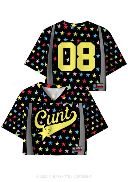 Custom Colourful Star Cxxt Y2K Crop Sport Jersey Shirts Cherrykitten