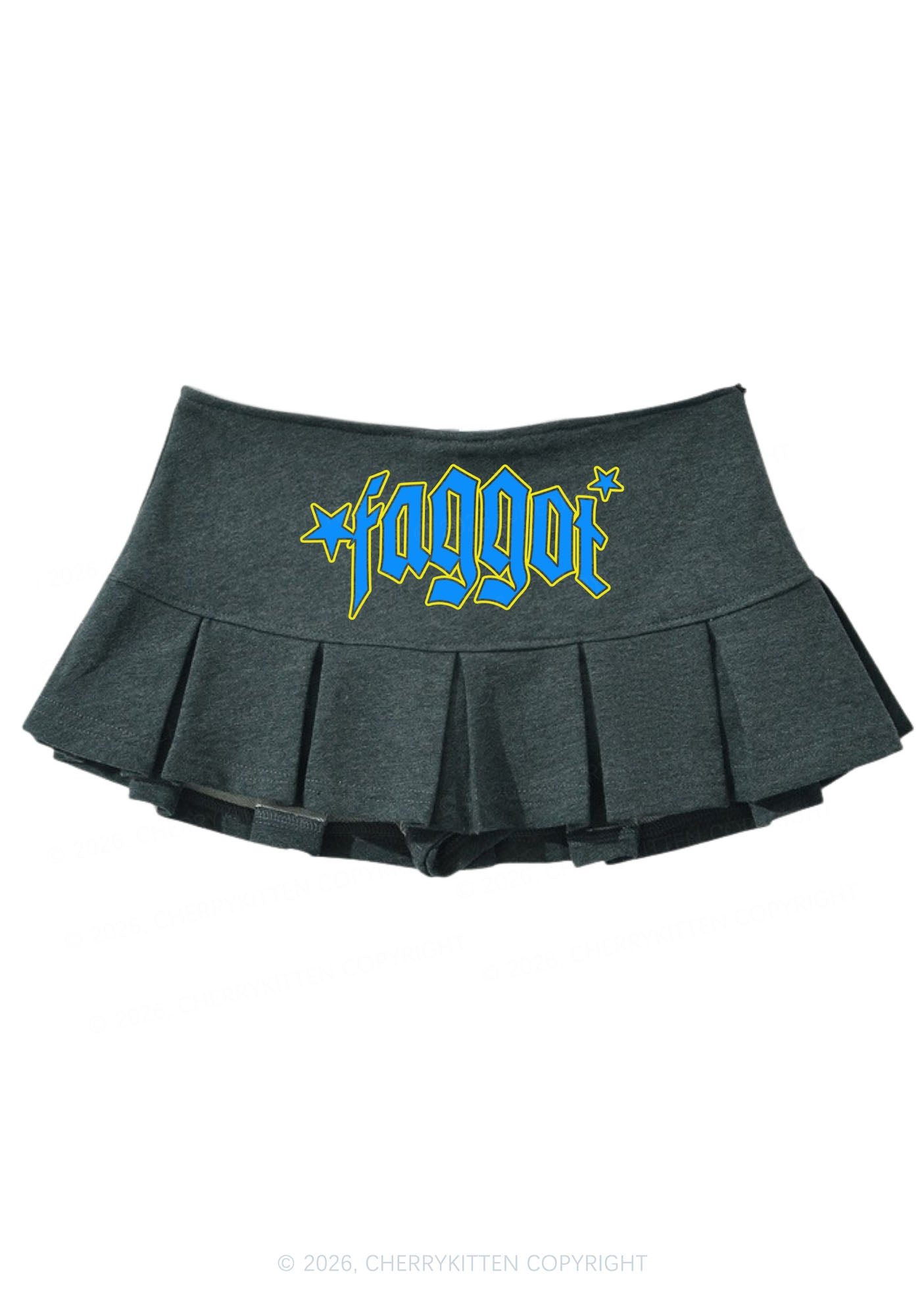 Faggot Star Pride Y2K Mini Pleated Skirts Cherrykitten