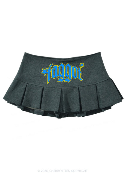 Faggot Star Pride Y2K Mini Pleated Skirts Cherrykitten