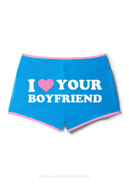 I Love Your BF Valentine's Day Y2K Booty Shorts Cherrykitten