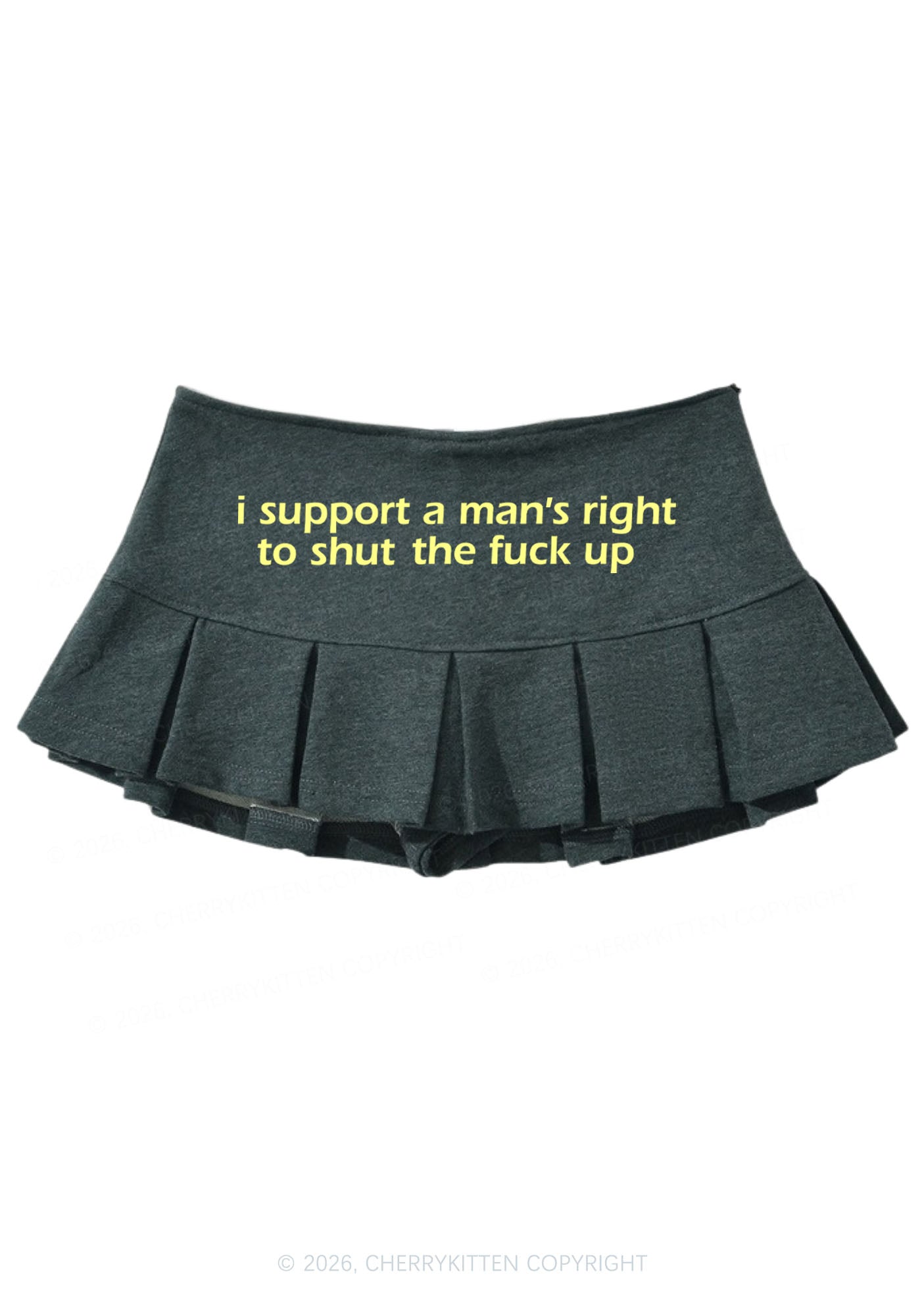 I Support A Mans Right Y2K Mini Pleated Skirts Cherrykitten