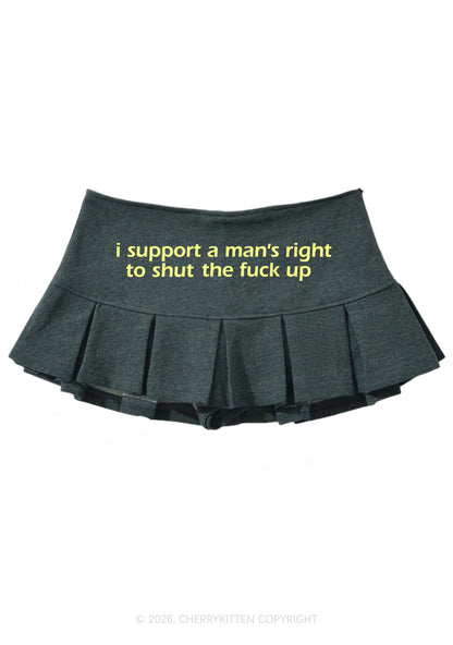 I Support A Mans Right Y2K Mini Pleated Skirts Cherrykitten