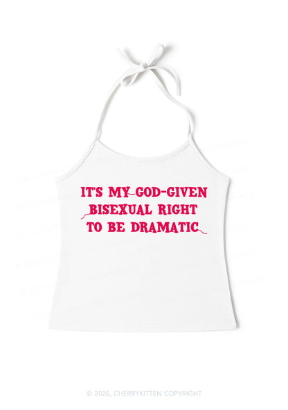 God Given Bisexual Right Pride Y2K Halter Neck Cami Cherrykitten