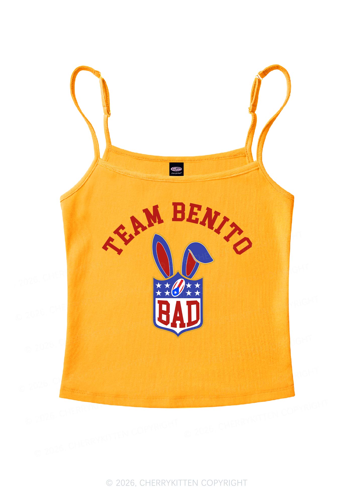 Pink Football Bunny Y2K Spaghetti Strap Cami Cherrykitten