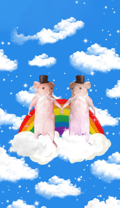 Rainbow Gay Rats Pride Y2K Phone Case Cherrykitten
