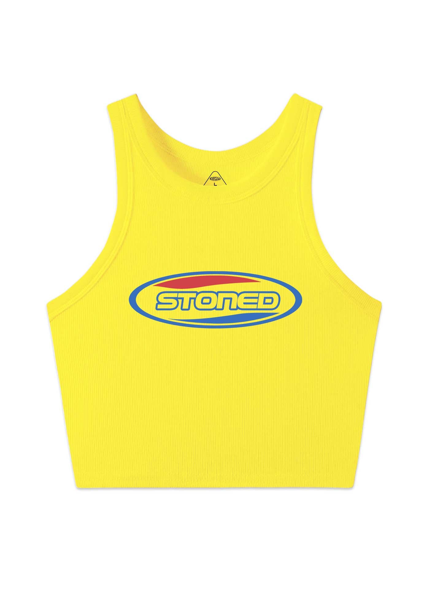 Stoned Slogan Y2K Crop Tank Top Cherrykitten