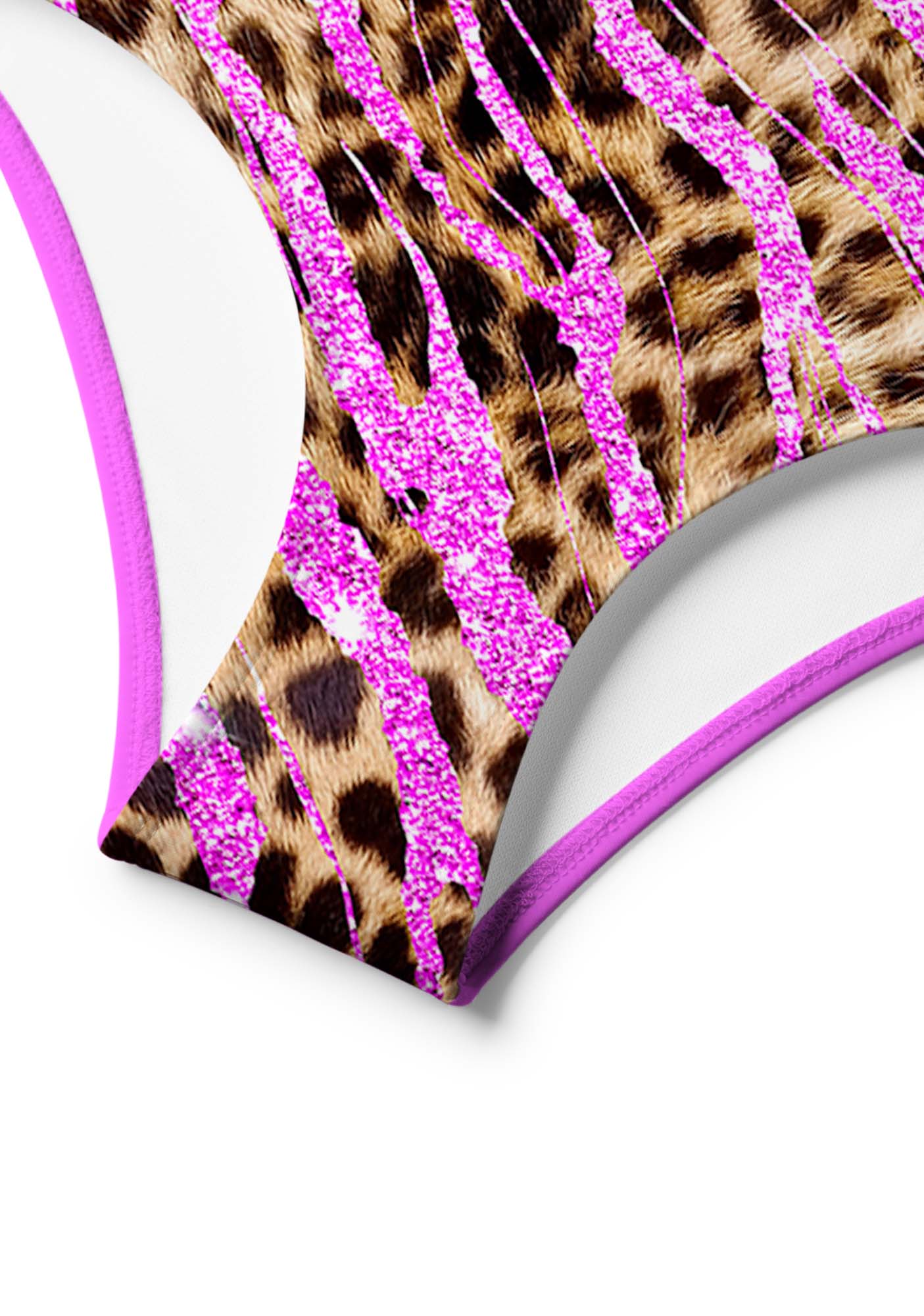 Sparkle Pink Leopard Y2K Print Bikini Set Cherrykitten