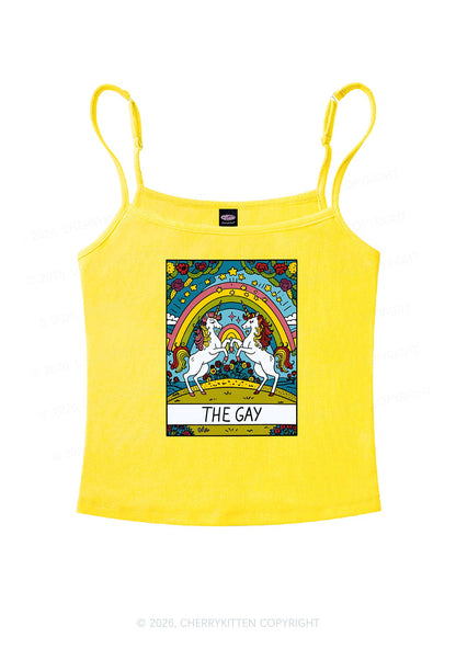 The Gay Unicorn Pride Y2K Spaghetti Strap Cami Cherrykitten