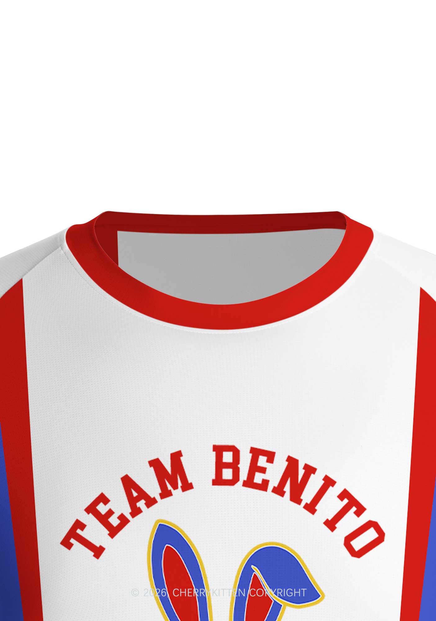 White Football Bunny Y2K Football Jersey Shirts Cherrykitten