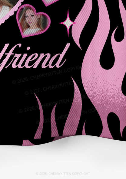 Custom Photos Pink Flame I Love My GF BF Y2K Crop Sport Jersey Shirts Cherrykitten