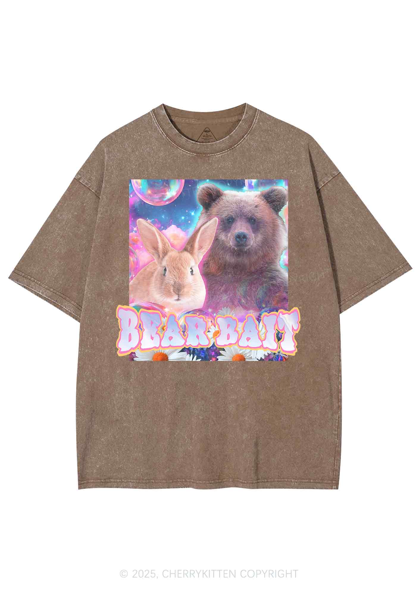 Bear Bait Pride Y2K Shirts Washed Tee Cherrykitten