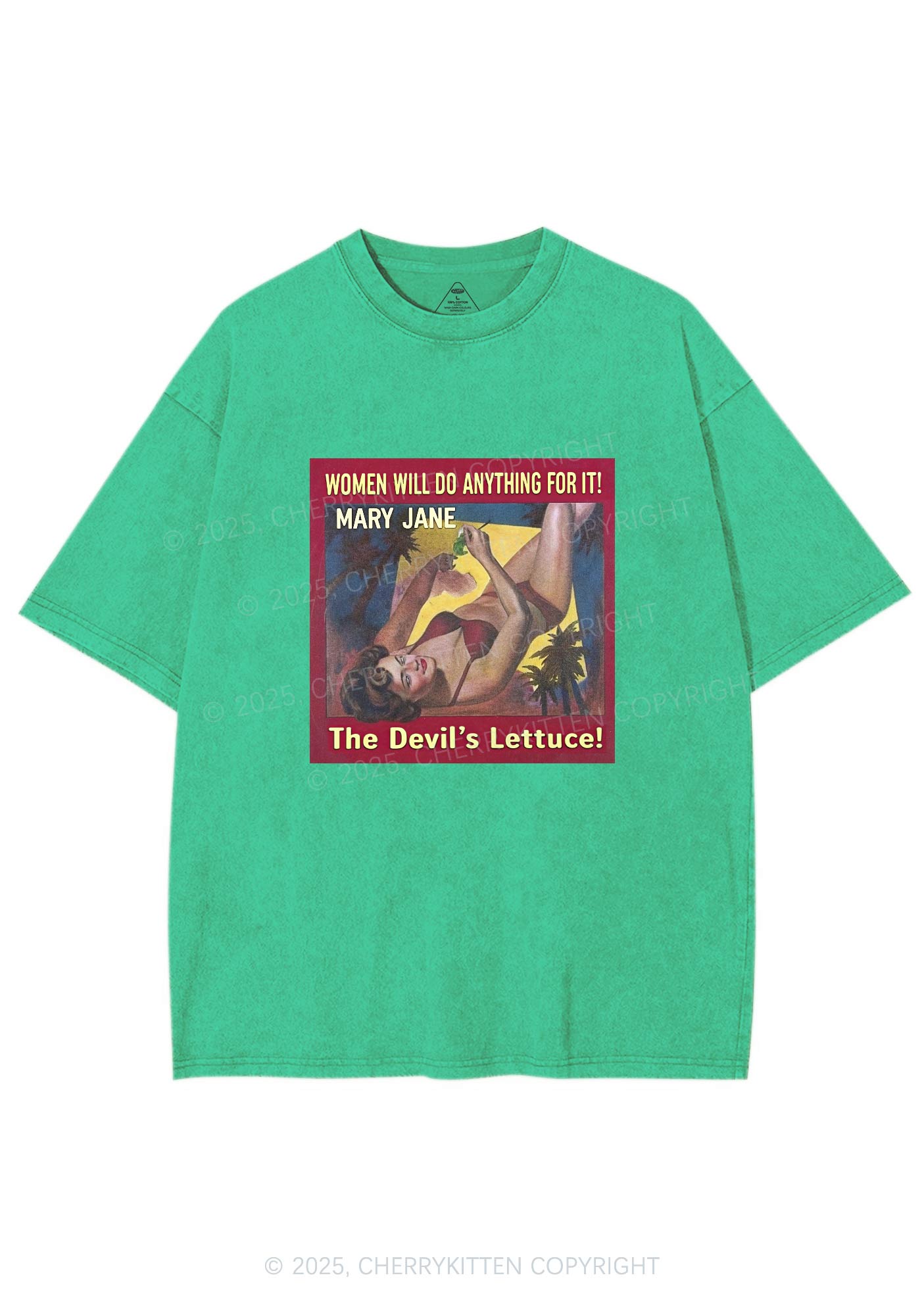Women Will Do Anything Y2K Washed Tee Cherrykitten