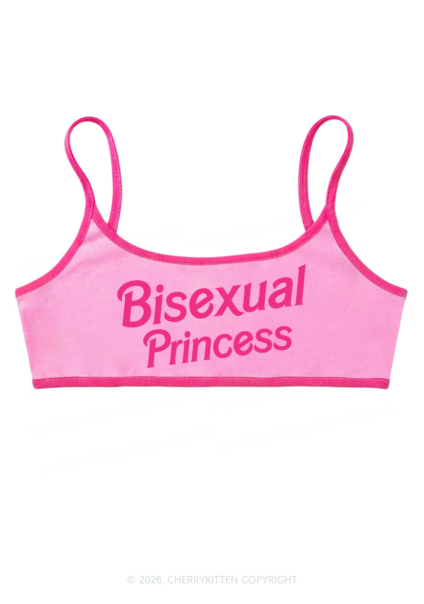 Bisexual Princess Pride Y2K Super Crop Cami Cherrykitten