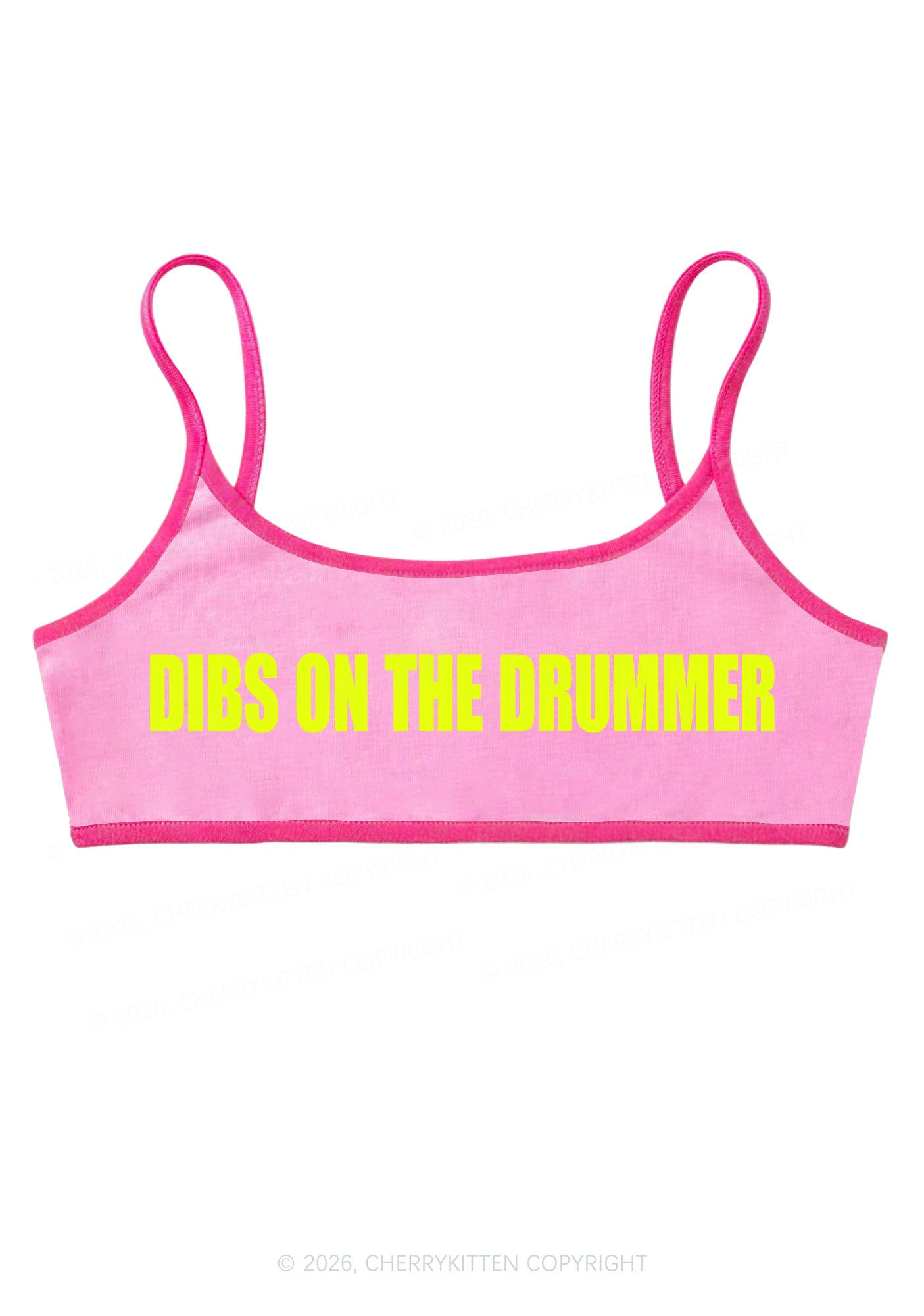 Dibs On The Drummer Y2K Super Crop Cami Cherrykitten