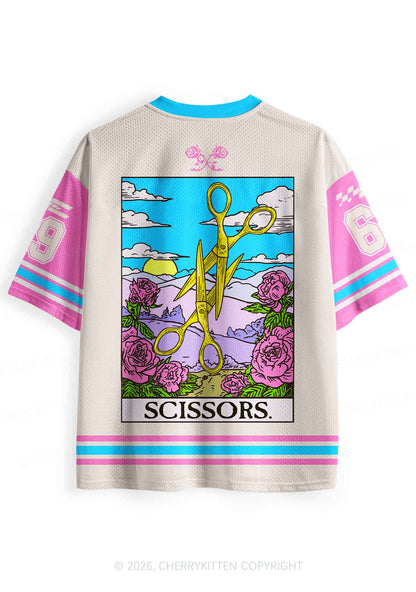 Yellow Scissors Pride Y2K Sport Jersey Shirts Cherrykitten