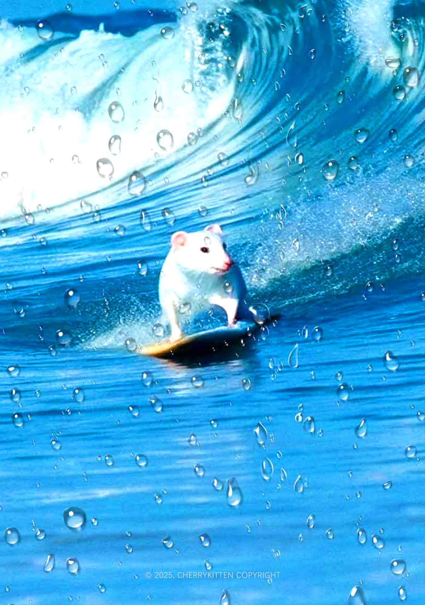 Surfing Mouse Y2K Print Slip Dress Cherrykitten
