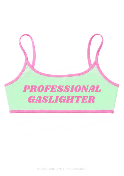 Professional Gaslighter Y2K Super Crop Cami Cherrykitten