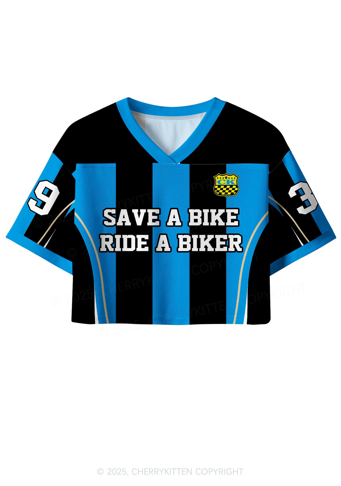 Custom Save Bike Ride Biker Y2K Crop Sport Jersey Shirts Cherrykitten