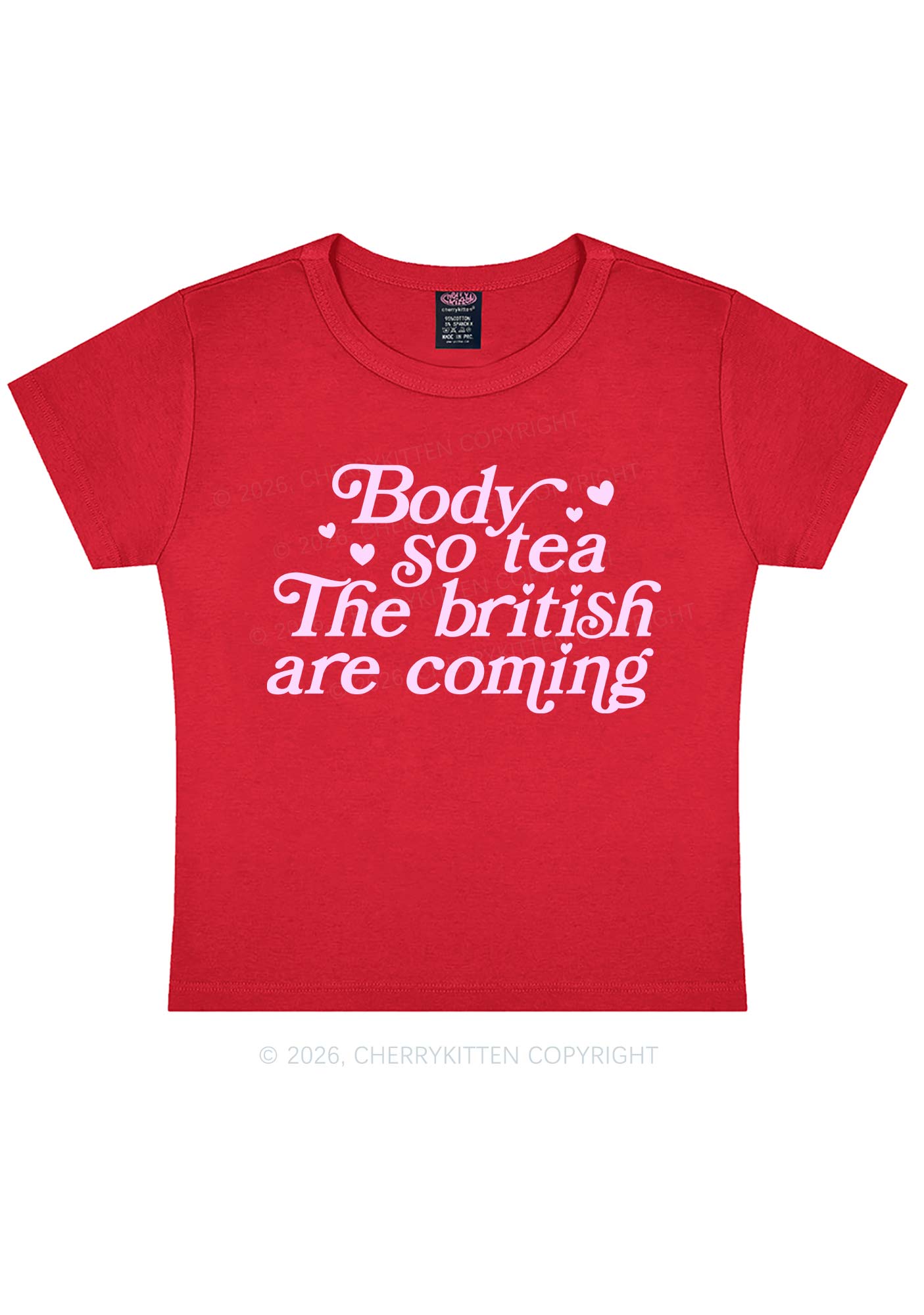 The British Are Coming Y2K Baby Tee Cherrykitten