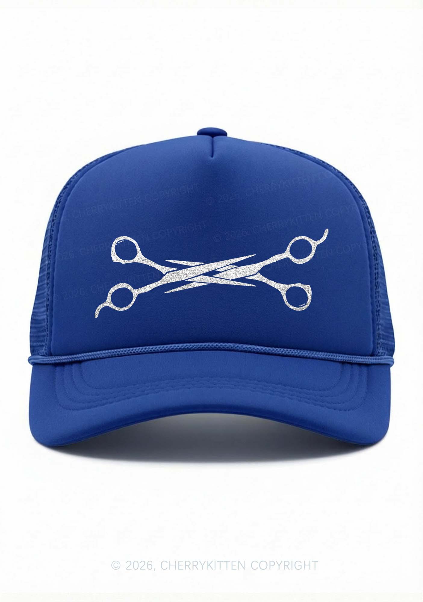 Glitter Pink Scissors Pride Y2K Trucker Hat Cherrykitten