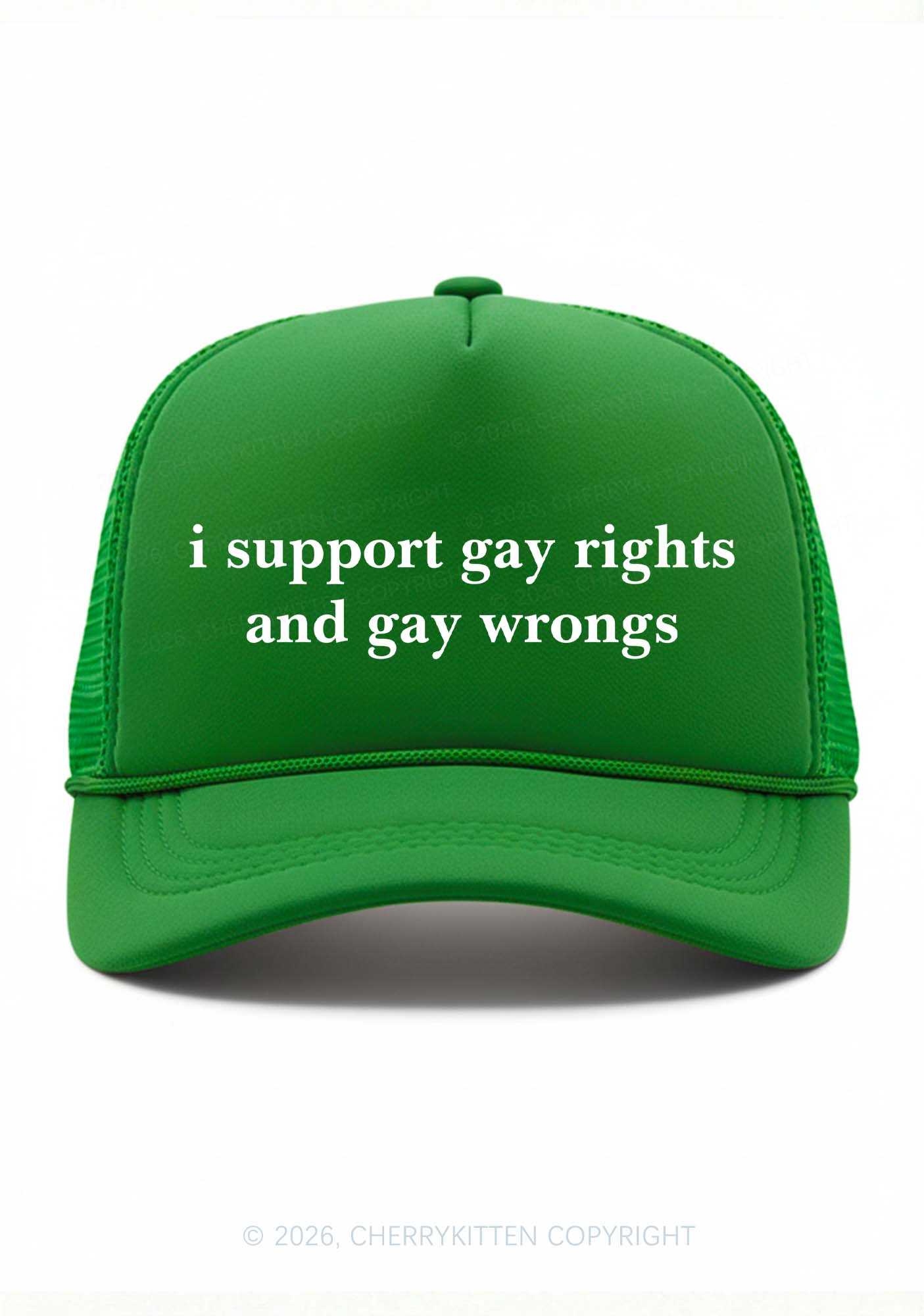 Support Gay Rights Pride Y2K Trucker Hat Cherrykitten