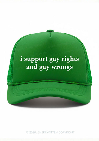 Support Gay Rights Pride Y2K Trucker Hat Cherrykitten