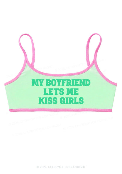 BF Lets Me Kiss Girls Y2K Super Crop Cami Cherrykitten