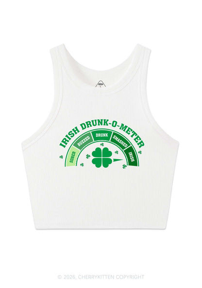 Irish Drunk O Meter St Patricks Y2K Crop Tank Top Cherrykitten