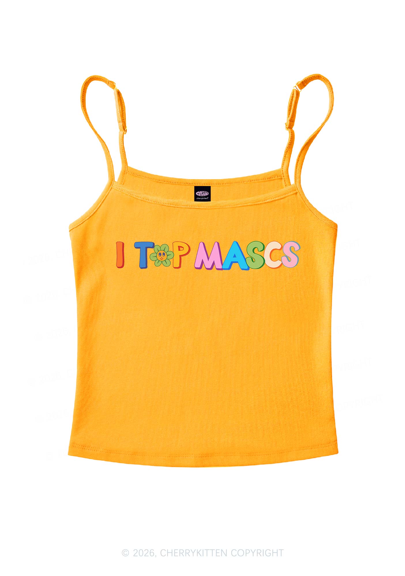 I Top Mascs Pride Y2K Spaghetti Strap Cami Cherrykitten