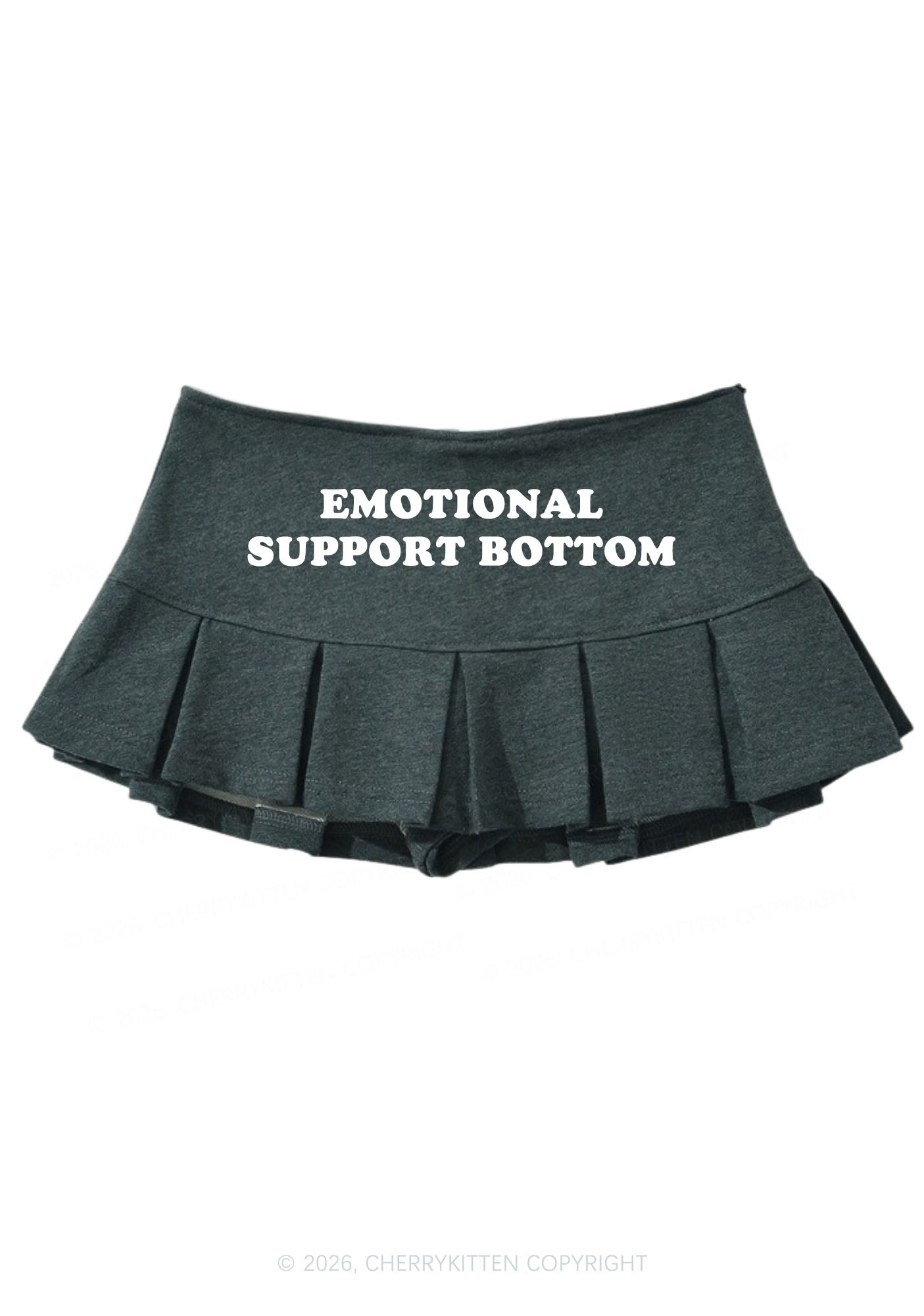 Emotional Support Bottom Pride Y2K Mini Pleated Skirts Cherrykitten