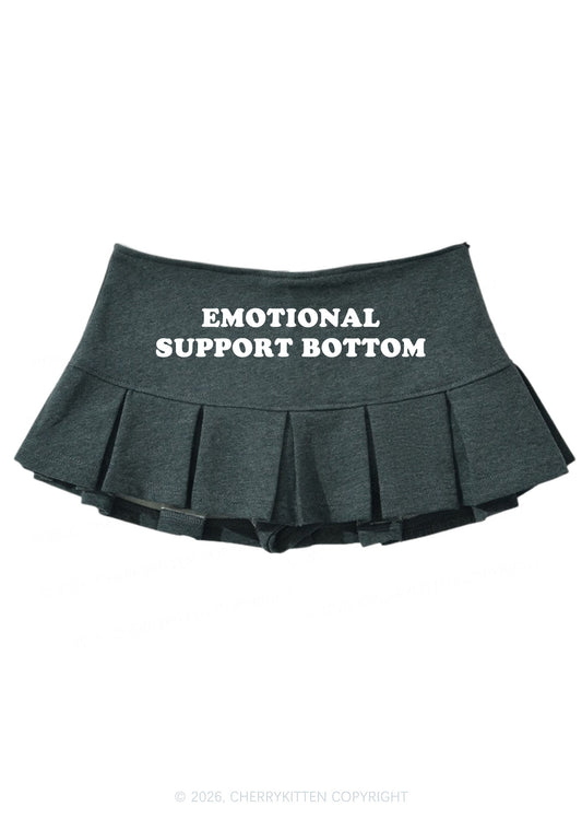 Emotional Support Bottom Pride Y2K Mini Pleated Skirts Cherrykitten