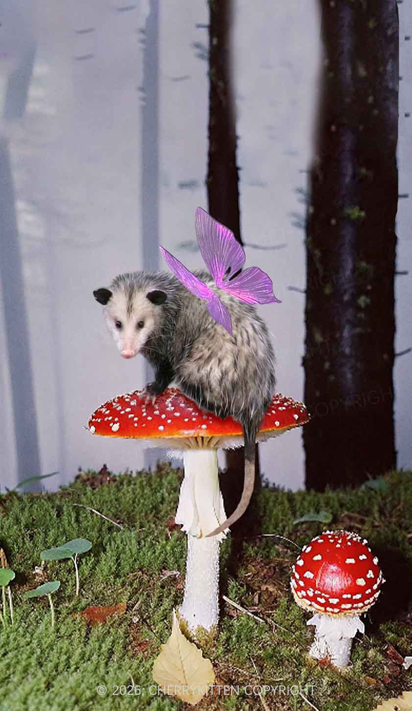 Fairy Possum On Mushroom Y2K Phone Case Cherrykitten