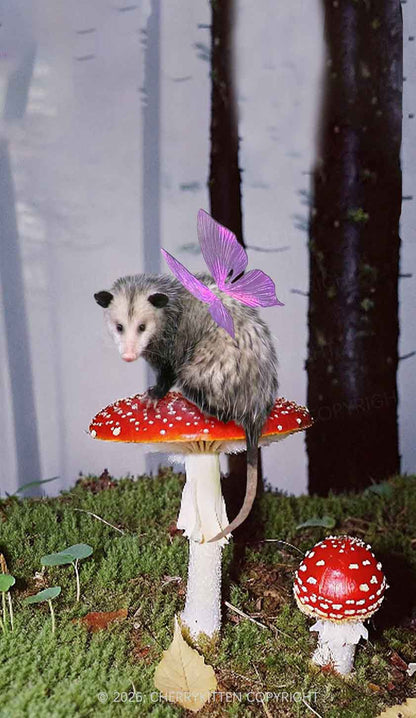 Fairy Possum On Mushroom Y2K Phone Case Cherrykitten