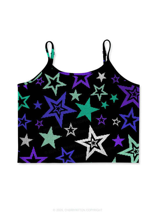 Gay Star Pride Y2K Print Cami Crop Top Cherrykitten