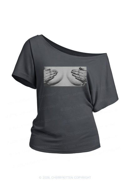 Touch Bxxbs Y2K Off Shoulder Tee Cherrykitten