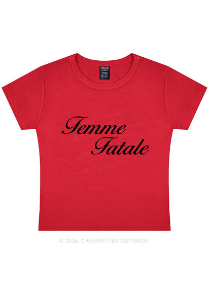 Femme Fatale Pride Y2K Baby Tee Cherrykitten